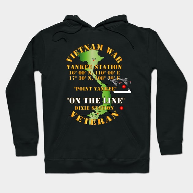 Navy - Vietnam Combat Vet -  Yankee Station Hoodie by twix123844